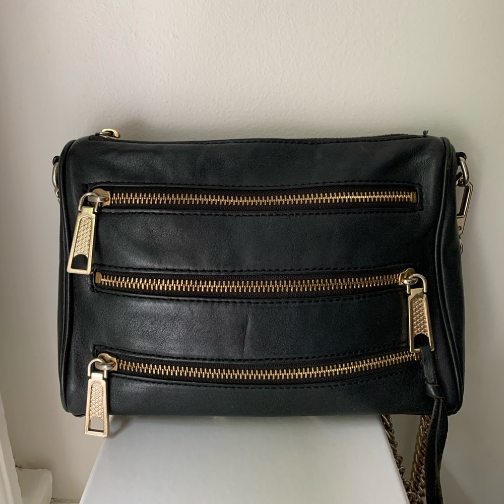 Rebecca Minkoff Mini 5 Zip Leather Crossbody Bag